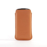 Blackberry Pearl Slim Leather Case in Tan