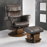 216 Melbourne Glider with Open Base and Ottoman