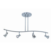 Rocket Four Light Track in Brushed Nickel