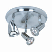 Rocket Three Light Round Canopy Track in Brushed Nickel