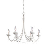 Wrought Iron 6 Light Chandelier