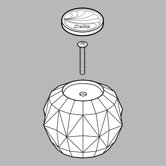 Single Clear Knob Handle Kit with Button and Screw