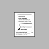 Wall decal for Pull-down Spout Operation