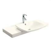 Escale 39" Vanity Top and Basin with Single-Hole Faucet Drilling