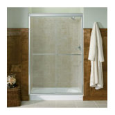 Fluence Frameless Sliding Shower Door with Crystal Clear Glass, 44" - 47.5" x 76.5"