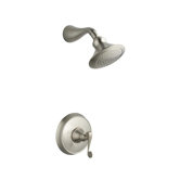 Revival Thermostatic Rite-Temp Pressure-Balancing Shower Faucet Trim with Scroll Lever Handle