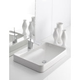 Vox Rectangular Vessel Sink with Faucet Deck