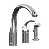 Forte Single Handle Widespread Remote Valve Kitchen Sink Faucet