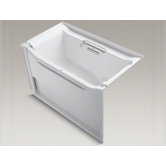Elevance 60" X 32" Alcove Bubblemassage Bath with Left-Hand Drain and installed Grab Bar