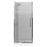 Pinstripe Frameless PIVot Shower Door with 0.38" Crystal Clear Glass, 30.25" - 32.38" x 72.25"