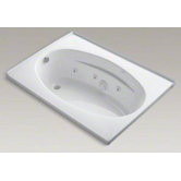 60" x 42" Alcove Whirlpool with Flange, Heater and Left-Hand Drain