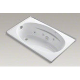 60" x 36" Alcove Whirlpool with Flange, Heater and Left-Hand Drain
