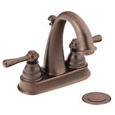 Kingsley Two Handle Centerset High Arc Bathroom Faucet