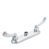 Commercial Double Handle Centerset Kitchen Faucet without Spout