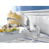 Chateau Single Handle Centerset Kitchen Faucet with Protege Side Spray