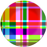 Multiplaid Round Platter