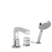 Metris S Trim Three Hole Thermostatic Bath Tub Faucet