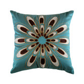Passiflora Cushion in Teal