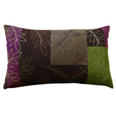 Shrubs Decorative Pillow in Brown / Plum