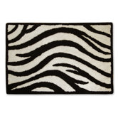 Zebra Bath Mat in Black and White