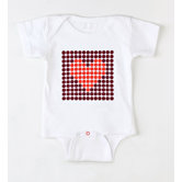 Heart Matrix Bodysuit For Girl in White
