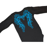 Angel Baby Wings Long Sleeve Bodysuit in Black