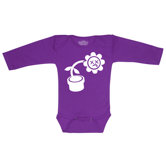 Humorous Flower Long Sleeve Bodysuit