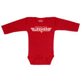 Daddys Little Wingman Bodysuit Long Sleeve in Red