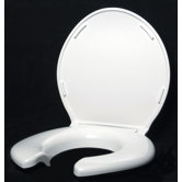 Open Front Toilet Seat with Cover