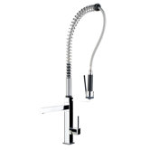 Two Handle Single Hole Swivel Bar Faucet with Pull Down Spray