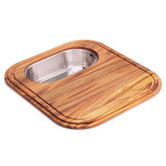Euro-Pro Cutting Board with Stainless Steel Colander in Teak