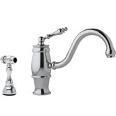 Farm House One Handle Single Hole Arc Kitchen Faucet with Side Spray