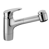 Hansamix One Handle Single Hole Kitchen Faucet with Pull Out Spray