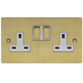 13A Two Gang Switch / Socket 'T' DP