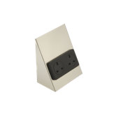 13A Under Cupboard / Worktop Double Socket in Polished Chrome