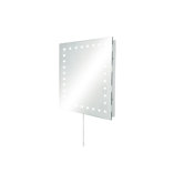 LED Rectangular Mirror with Square Dots Border