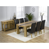 Barista Solid Oak Dining Table with Rustique Chairs