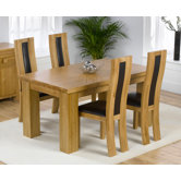 Barcelona Solid Oak Dining Table with Havana Chairs