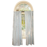 Blue with Chocolate Stripes Curtains - 2 Panels
