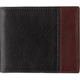 Dividends Slimfold Wallet in Black and Dark Mahogany Waxhide