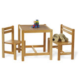 3-tlg. Kindersitzgruppe "Sven" Klar lackiert