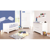 3-tlg. Kinderzimmer Set "Cloud" in Wei&szlig; lackiert