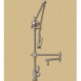 Towson Gantry 12" Two Handle Single Hole Pot Filler Kitchen Faucet with Pre-Rinse Spray