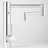 Hunley 12" One Handle Single Hole Pot Filler Kitchen Faucet with Built-In Diverter and Lever Handle