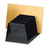 Desk Sorter, 6 Compartment, 5-1/2"x8-3/4"x4-5/8", Black