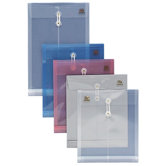 String Poly Envelope, Letter, Top Opening, 1" Expansion, Clear