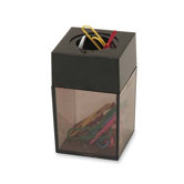 Paper Clip Dispenser, Magnetic, 2"x3", Smoke/Black