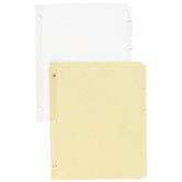 Plain Tab Indexes, 8-Tab, 11"x8-1/2", 100ST/BX, White