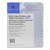 Index Dividers W/Table Of Contents, Punched, 8-Tab, Multi