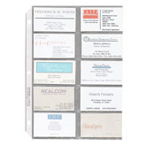 Business Card Sleeves, Side Load, 11"x8-1/2", 10/PK, Clear